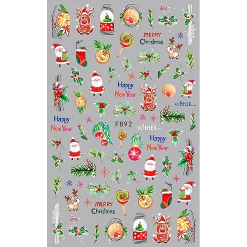 Nail Art Christmas Sticker 5